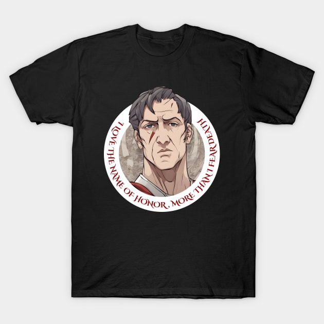 Julius Caesar in anime style T-Shirt by purplecrowshub